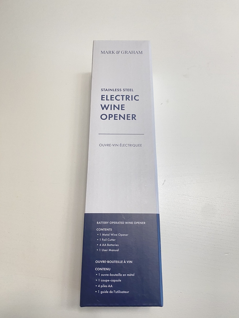 Mark & Graham Stainless Steel Electric Wine Opener